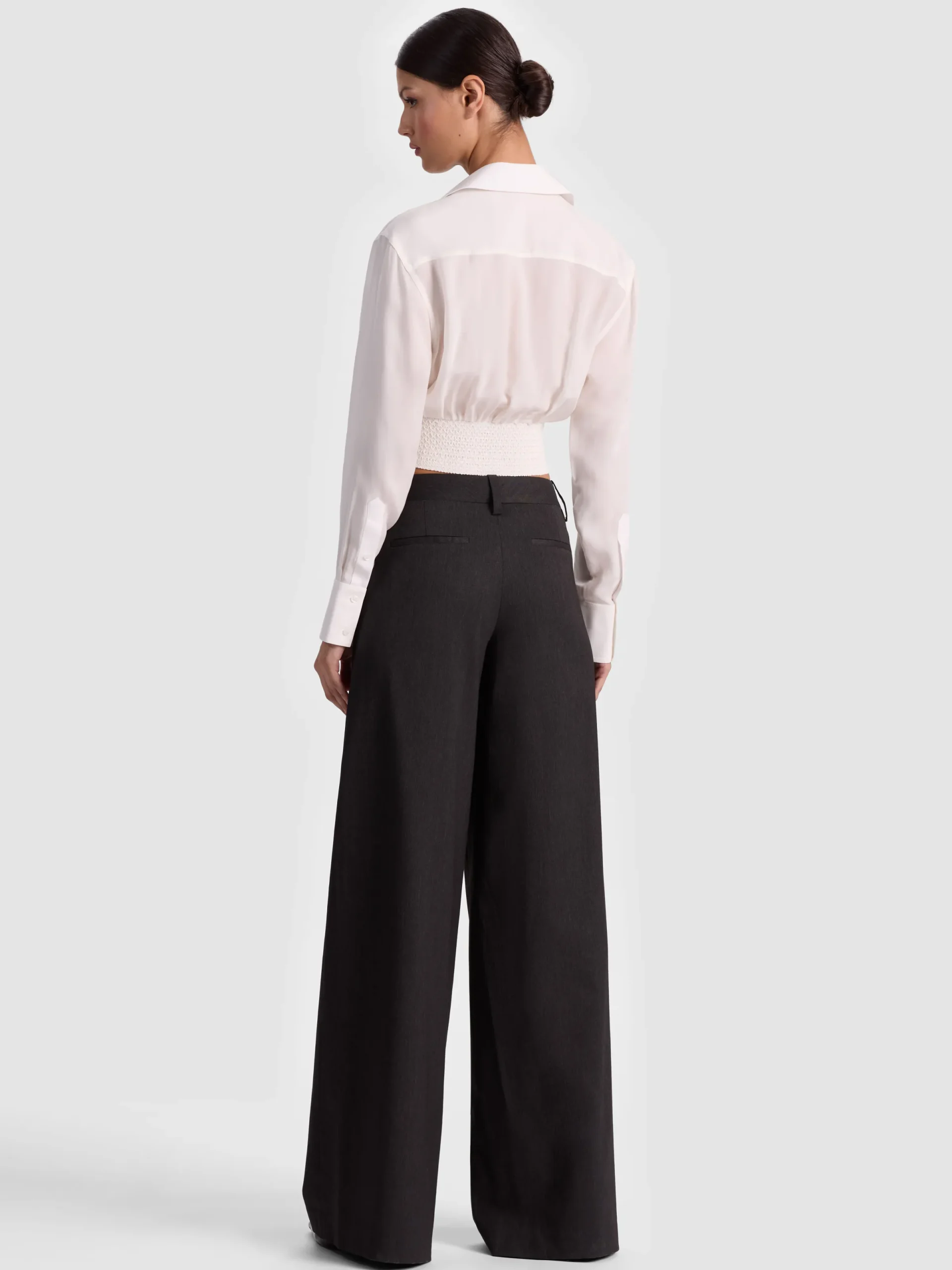 Alice and Olivia WIDE LEG*STU BAGGY PANT BLACK