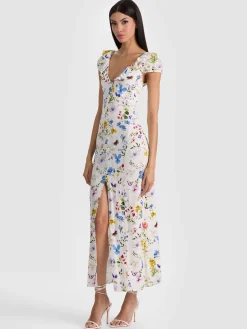Alice and Olivia MIDI*TARA MIDI SLIP DRESS