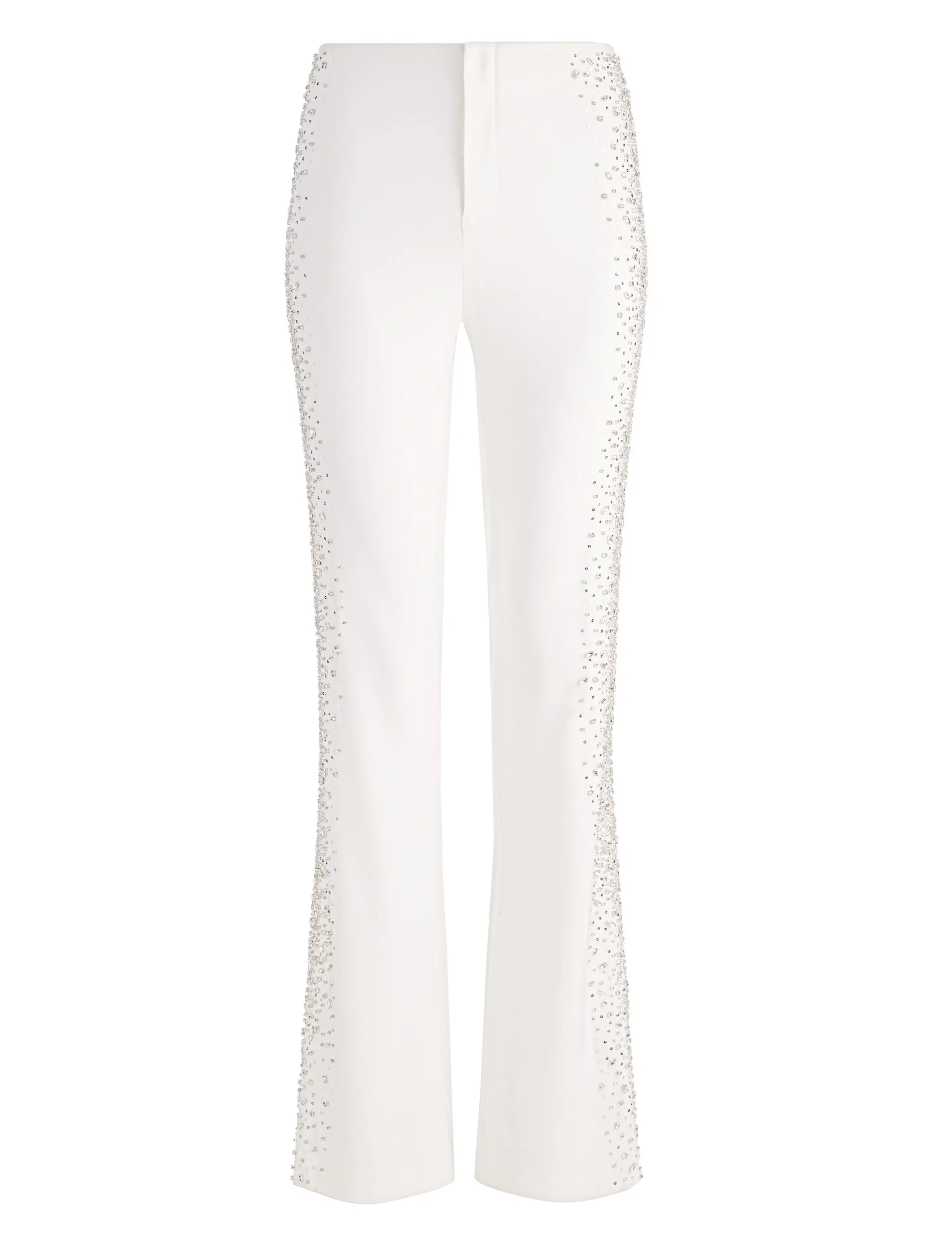 Alice and Olivia ANDREW PANT|JADE MESH BUTTON DOWN*TEENY BOOTCUT PANT BLACK