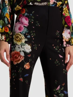 Alice and Olivia ANDREW PANT|JADE MESH BUTTON DOWN*TEENY BOOTCUT PANT OFF WHITE