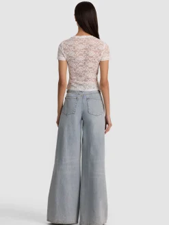 Alice and Olivia T-SHIRTS*TESS TEE GREY MINERAL