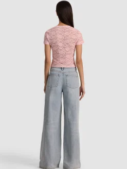 Alice and Olivia T-SHIRTS*TESS TEE GREY MINERAL