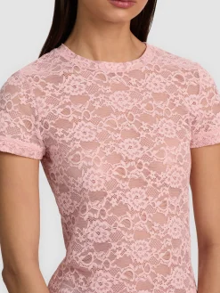 Alice and Olivia T-SHIRTS*TESS TEE GREY MINERAL