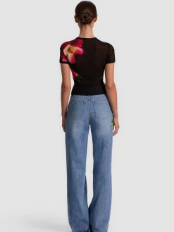 Alice and Olivia T-SHIRTS*TESS TEE OFF WHITE