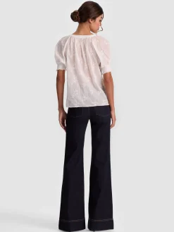 Alice and Olivia BLOUSES*THALIA BUTTON DOWN BLOUSE BLACK