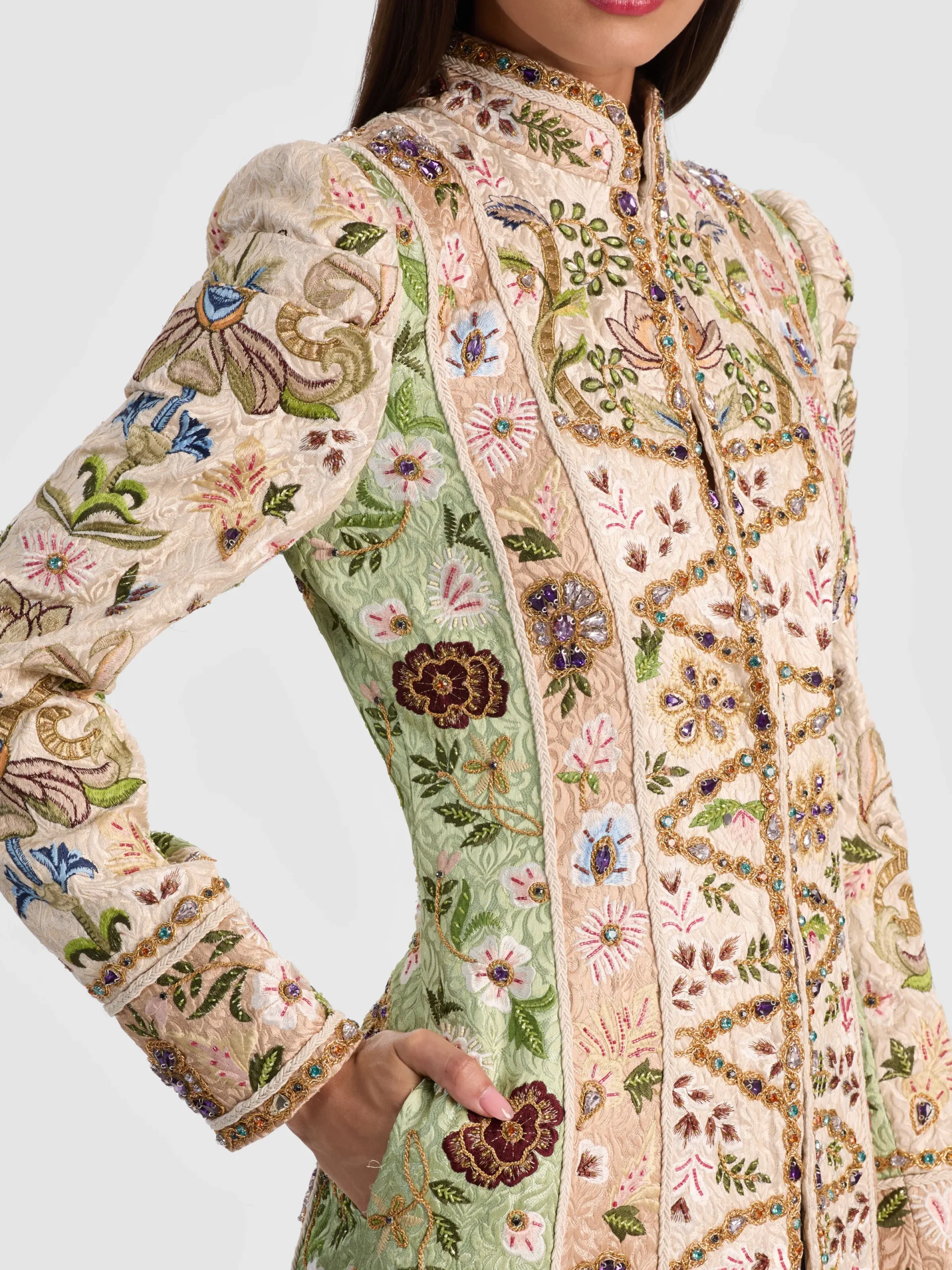 Alice and Olivia COATS*THOMAS EMBELLISHED COAT BLACK