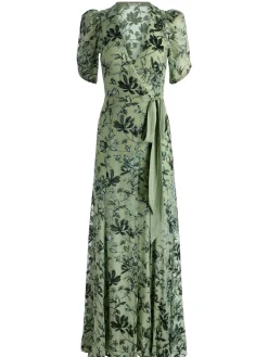 Alice and Olivia MAXI*TIANA MAXI DRESS MYSTIC GARDEN ENGLISH ROSE