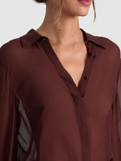 Alice and Olivia BLOUSES*TURNER BUTTON DOWN SAGE