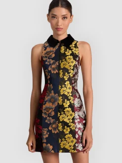 Alice and Olivia MINI*VELIA COLLARED MINI DRESS