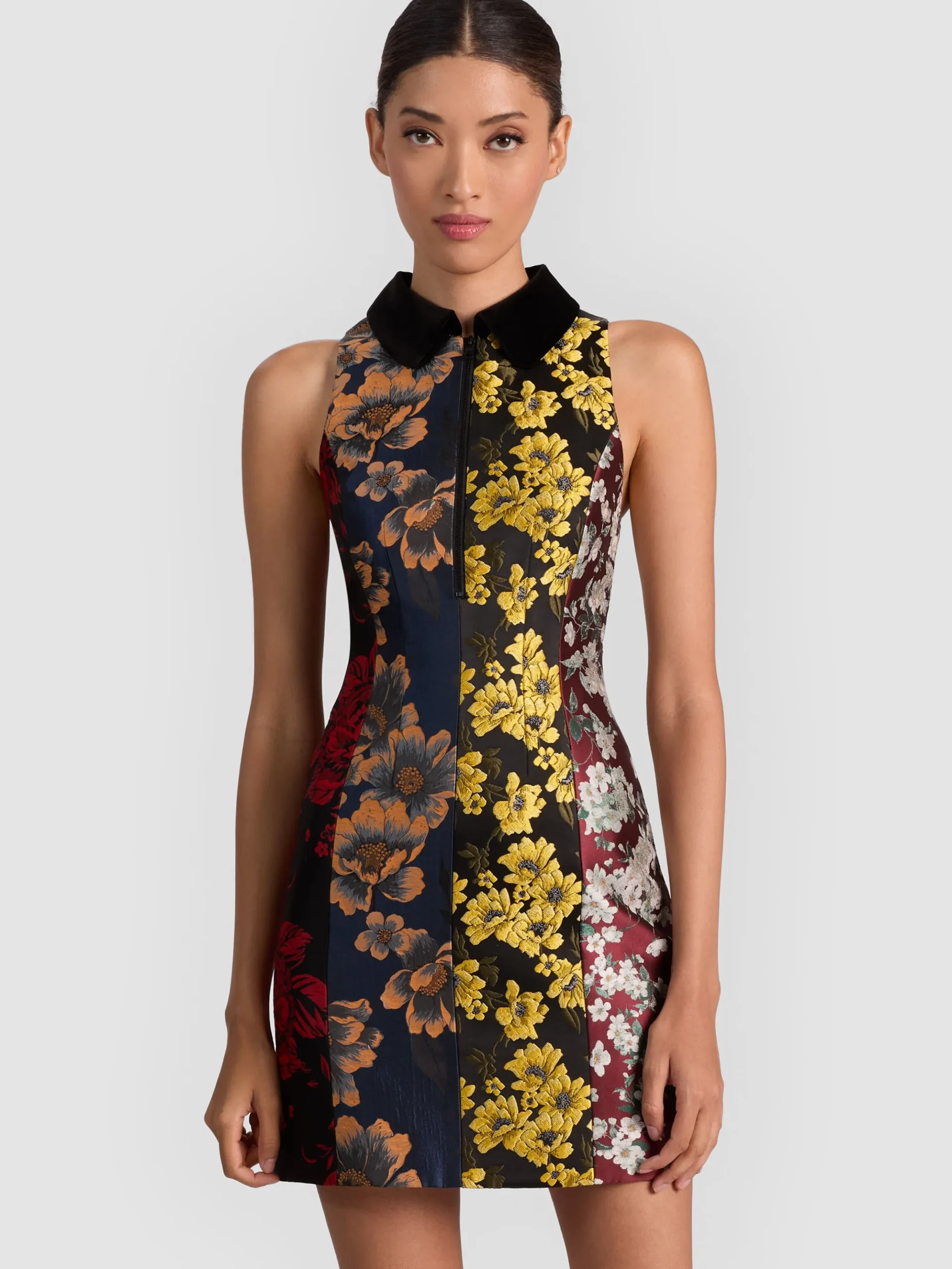 Alice and Olivia MINI*VELIA COLLARED MINI DRESS