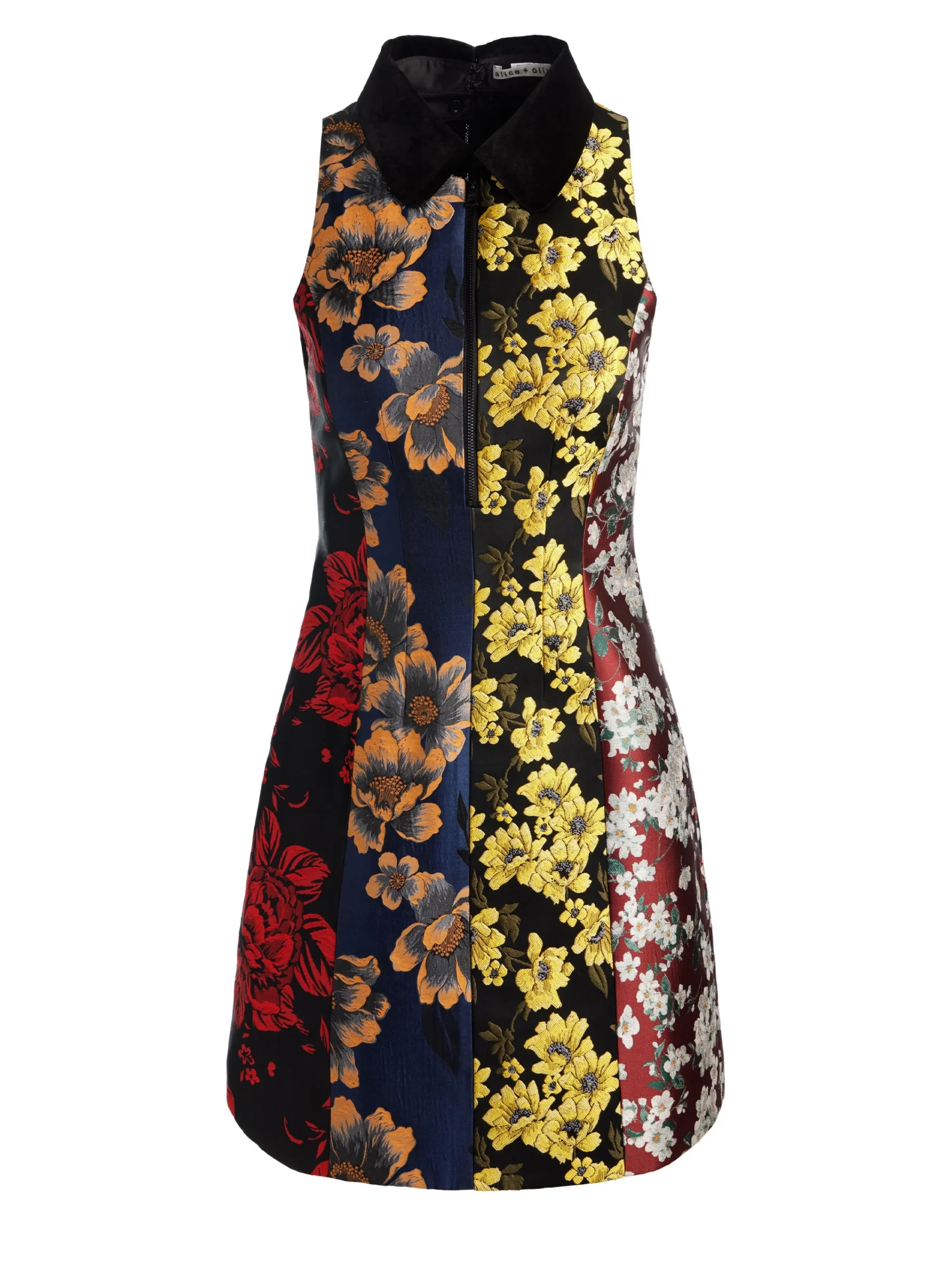 Alice and Olivia MINI*VELIA COLLARED MINI DRESS