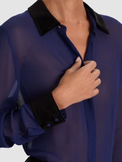 Alice and Olivia BLOUSES*WILLA COMBO BLOUSE GILDED ROSE