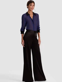 Alice and Olivia BLOUSES*WILLA COMBO BLOUSE GILDED ROSE