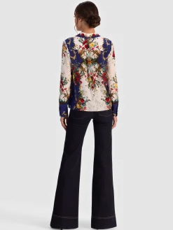 Alice and Olivia BLOUSES*WILLA SILK BLOUSE GILDED ROSE