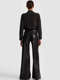 Alice and Olivia BODYSUITS*WILLA SILK BODYSUIT OFF WHITE