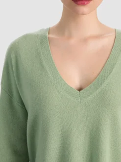 Alice and Olivia PULLOVERS*WILLIAMS CASHMERE PULLOVER GREY MINERAL