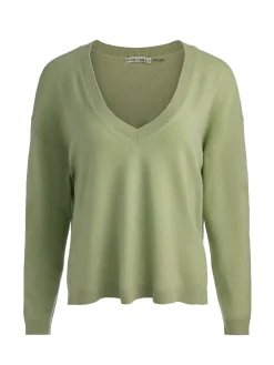Alice and Olivia PULLOVERS*WILLIAMS CASHMERE PULLOVER GREY MINERAL