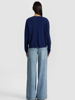 Alice and Olivia PULLOVERS*WILLIAMS CASHMERE PULLOVER INDIGO