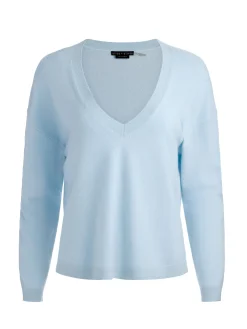 Alice and Olivia PULLOVERS*WILLIAMS CASHMERE PULLOVER EMPRESS BLOOM OFF WHITE